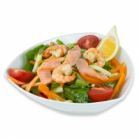 աղցան Shովախ եցգետնի և սաղմոնի աղցան